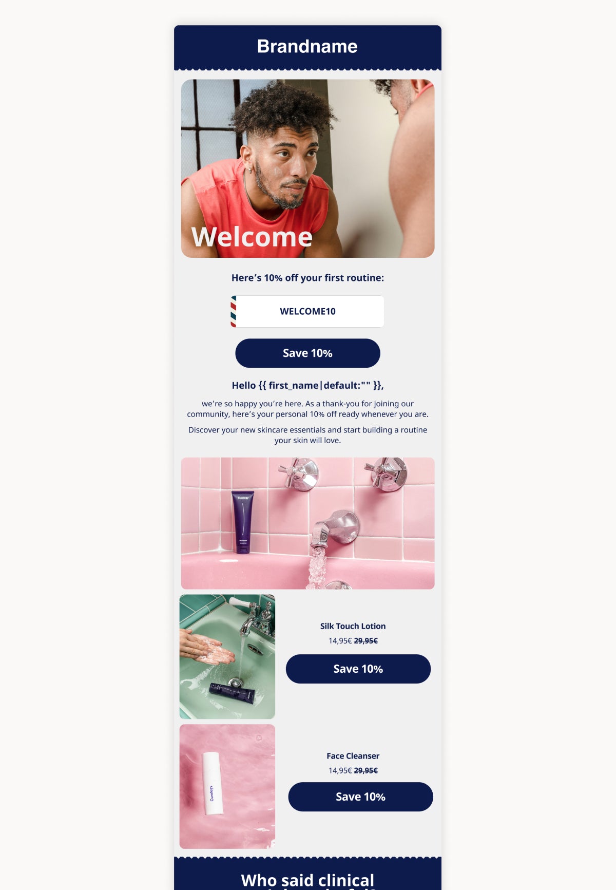 Spa Welcome Flow Start