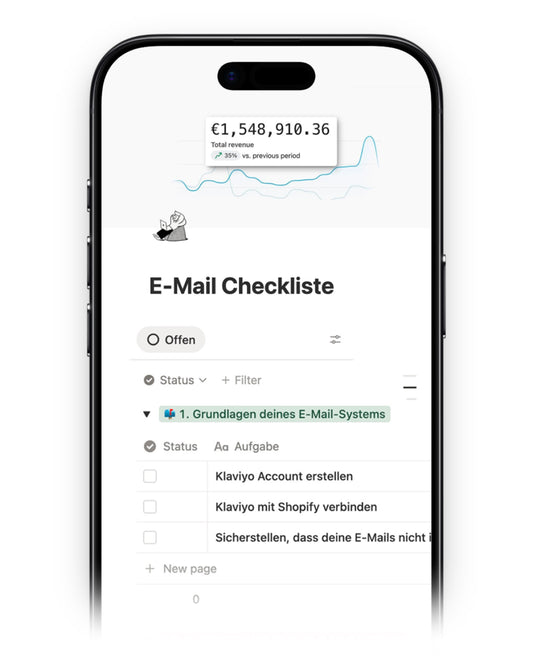 E-Mail Cashflow Checkliste