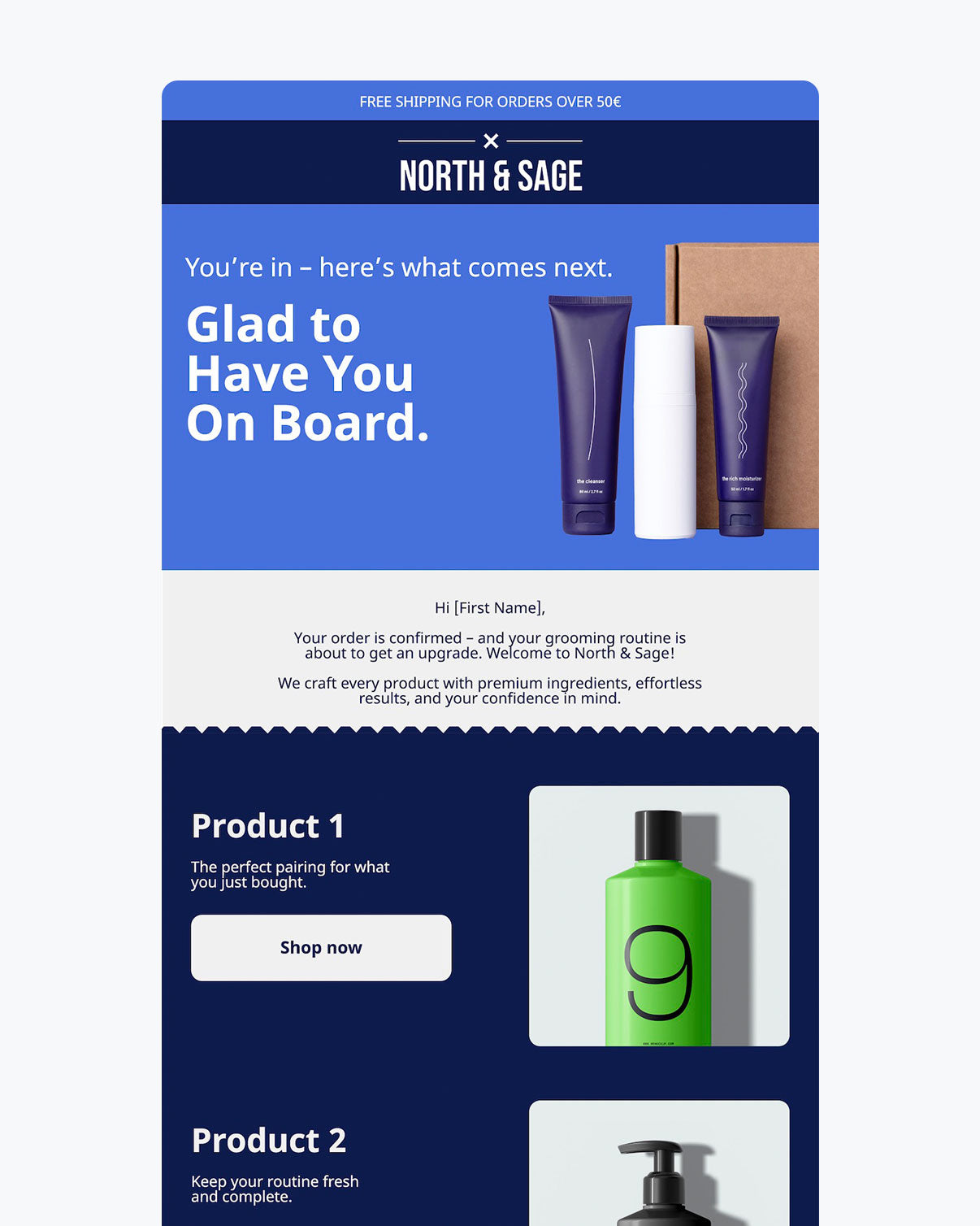 Post Purchase E-Mail Template